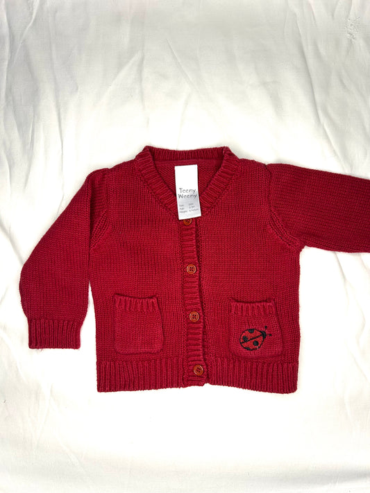 Teeny Weeny Ladybug Cardigan