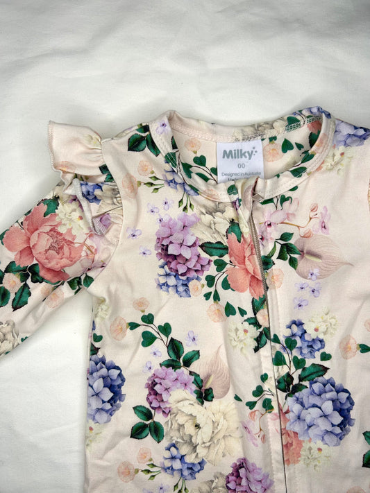 New Milky Floral Onesie