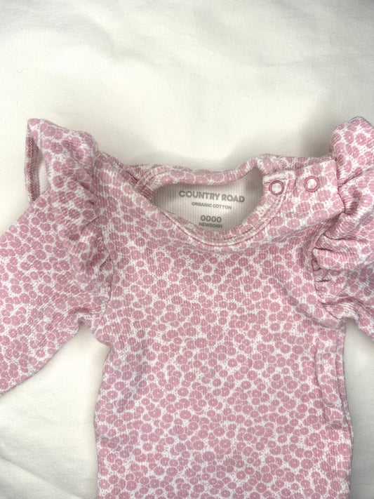 Country Road Newborn Floral Singlet